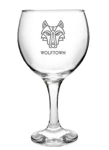 Wolftown Etched Copa Glass - Wolftown